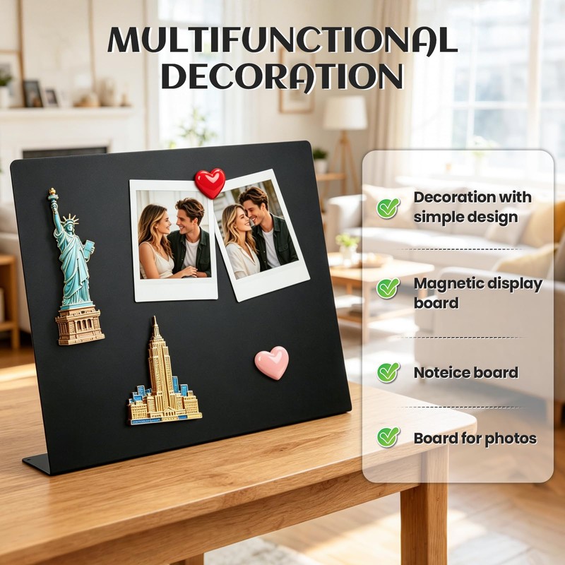 Tongyuyan 2 Pack Magnet Board,16.2" x 13" Magnetic Board,Metal Magnetic