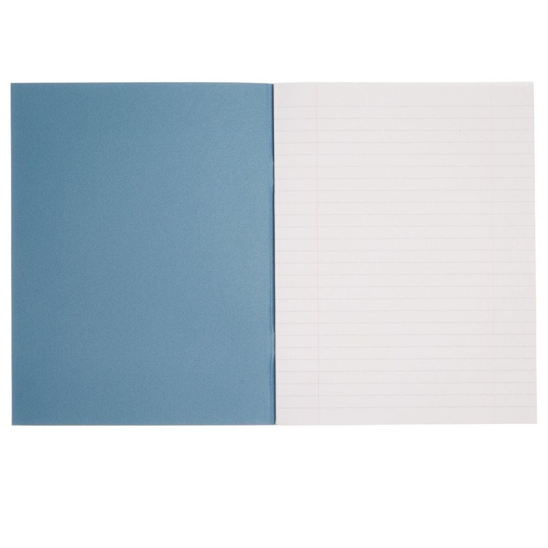 school exercise book ruled and margin 229x178mm blue cover x