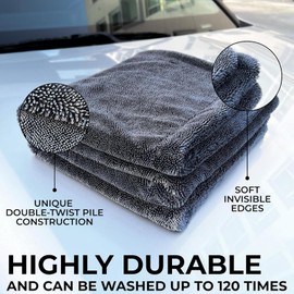 SOFTMED Dialed Drying Towel 1600 GSM, Microfiber Car Wash Drying Towel (60cm*90cm)
