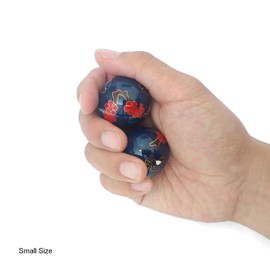 Top Chi 1 Inch Chrome Chiming Pocket Sized Baoding Balls for Hand Therapy, Anxiety, and Stress Relief