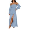 ZESICA Women's 2025 Boho Sexy Off Shoulder Long Sleeve Smocked