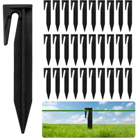 HOSSOM Pack of 100 Ground Pegs for Robotic Lawnmower Boundary Cables, Robotic Lawnmower Accessories, Pegs, Ground Spikes Nail for Lawn Robot Boundary Wire Tent Camping
