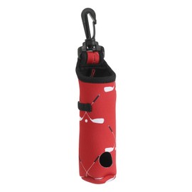 PATIKIL Golf Ball Carry Bag, Golf Tee Holder Pouch Portable Neoprene Golf Ball Holder with Clip for Men and Women, Red