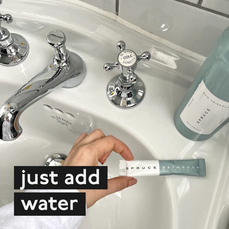 Spruce Bathroom Cleaning Refills, 5 x Plastic-Free Concentrated Refills for