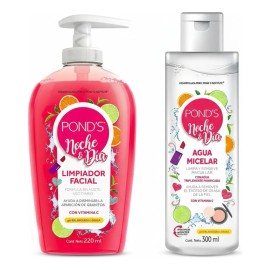 Kit Ponds Rutina Facial Día Y Noche Limpiador + Agua Micelar