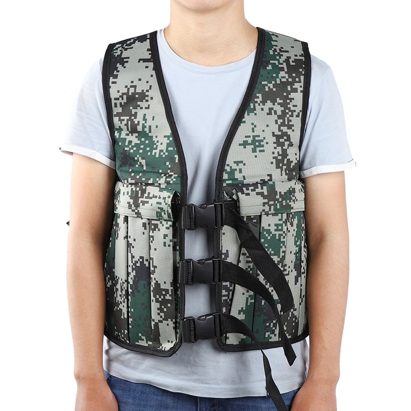 20KG / 44LBS Adjustable Camouflage Weighted Vest Training Workout Fitness