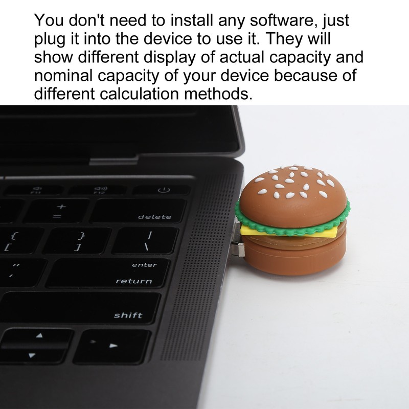 USB 2.0 Flash Drive Hamburger Shape Memory Stick 3D Cartoon