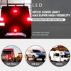 Cenipar Trailer Hitch Receiver Cover with 12 LEDs Red Brake