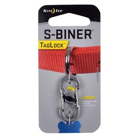 Nite Ize S-Biner TagLock Stainless Steel Locking Biner for Dog Collar (2-Pack)2
