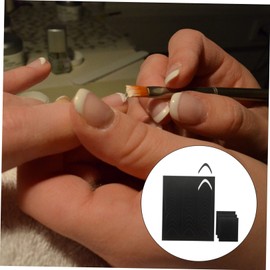 Healeved 16sheets French Tip Nail Stencil Stickers of Manicure Guides for Elegant Nail Art Creative Half-Moon Design Easy Application for Women and Men