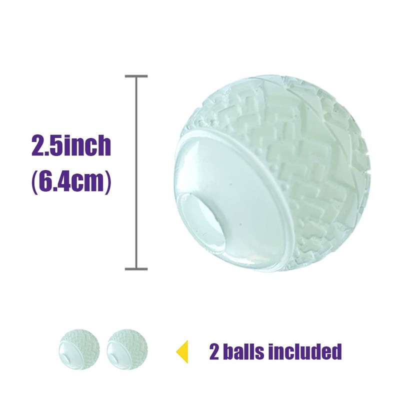 Feixun Dog Glow Ball Toy, Dog Toy Ball Glow in