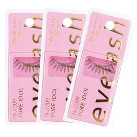 Miche Bloomin Eyelashes, No.209 Pure Idol, Fluffy Design, Glued, 1 Pair (3 Pieces)