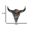 Western Patriotic Bull Cow Skull With American Flag Bald Eagle