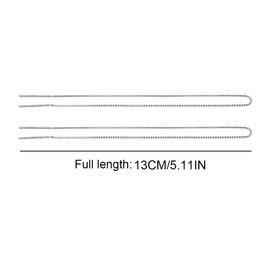 LIUJZZJ 2 Pairs 925 Sterling Silver Tassel Threader Dangle Earrings Long Chain Ear Line for Women Girls, Sterling Silver