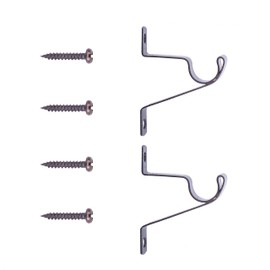 Interior Living 16-28 in. Adjustable Petite Café Curtain Rod, 2-Pack, 7/16 in. Diameter, Bronze