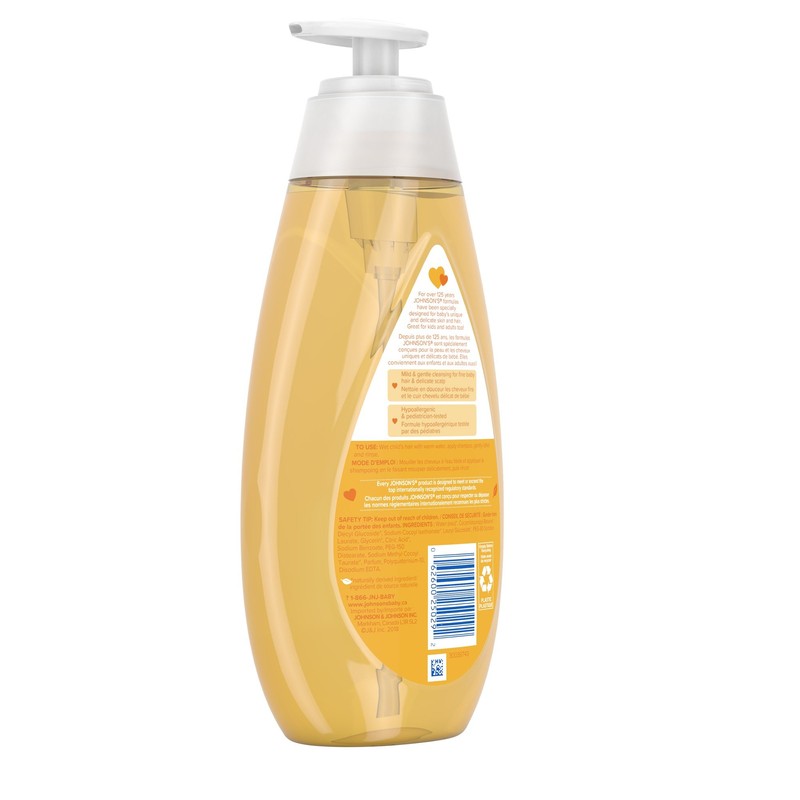Johnson's Baby shampoo, paraben and tear free and mild, 600ml