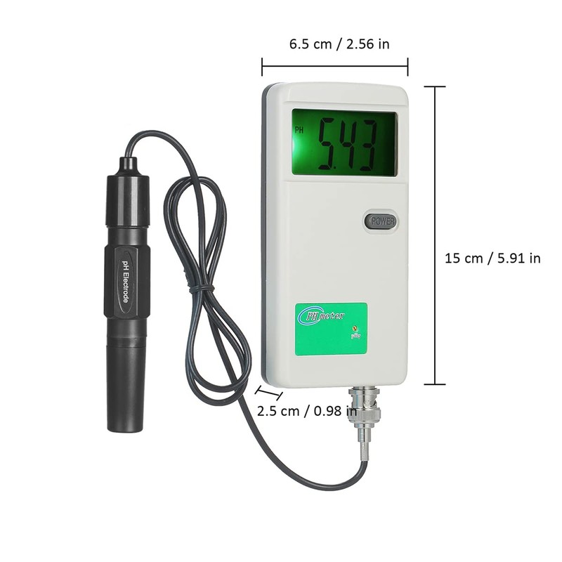 FUNFANG pH Meter High Precision Portable pH Tester Backlight Display