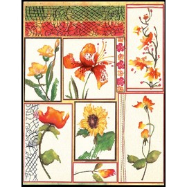 Penny Black Sticker Sheet 7"X9"-Flower Gallery