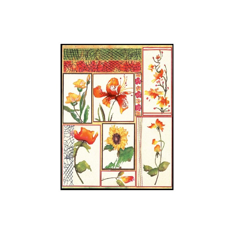 Penny Black Sticker Sheet 7"X9"-Flower Gallery