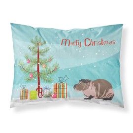 Caroline's Treasures CK4447PILLOWCASE Skinny Guinea Pig Merry Christmas Fabric Standard Pillowcase Lightweight Super Soft Easy Care Decorative Artwork Pillowcase, Standard