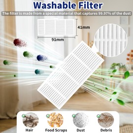 Feilifan 22 PCS Zubehör Kit für eufy Omni C20 Roboter-Staubsauger, Ersatzteile Hauptbürste, Seitenbürste, Filter, waschbares Wischpad, Staubbeutel