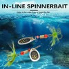 JasCherry Sequins Spinner Fishing Lures Kit, Lifelike Rotating Metal Fish