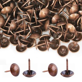 Basicon 500 Pieces Upholstery Nails Heavy Duty 17x11mm Bronze Decorative Nails Retro DIY Furniture Nails for Furniture Sofas Armchairs Beds Chairs Vintage Decorative Bronze Red