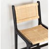 South Shore Balka Rattan Stool Rattan and Black, Bohemian Harmony