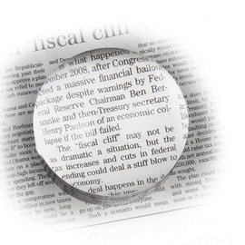 HWATANG Hamlet Optics Dome Magnifier, Optical Glass Grade Acrylic Paperweight Ball for Desktop Magnifying, Reading Loupe Paper Weight Crystal Reading Aids for Book Reading 3.2X 8.8D 3.2” 80mm A036