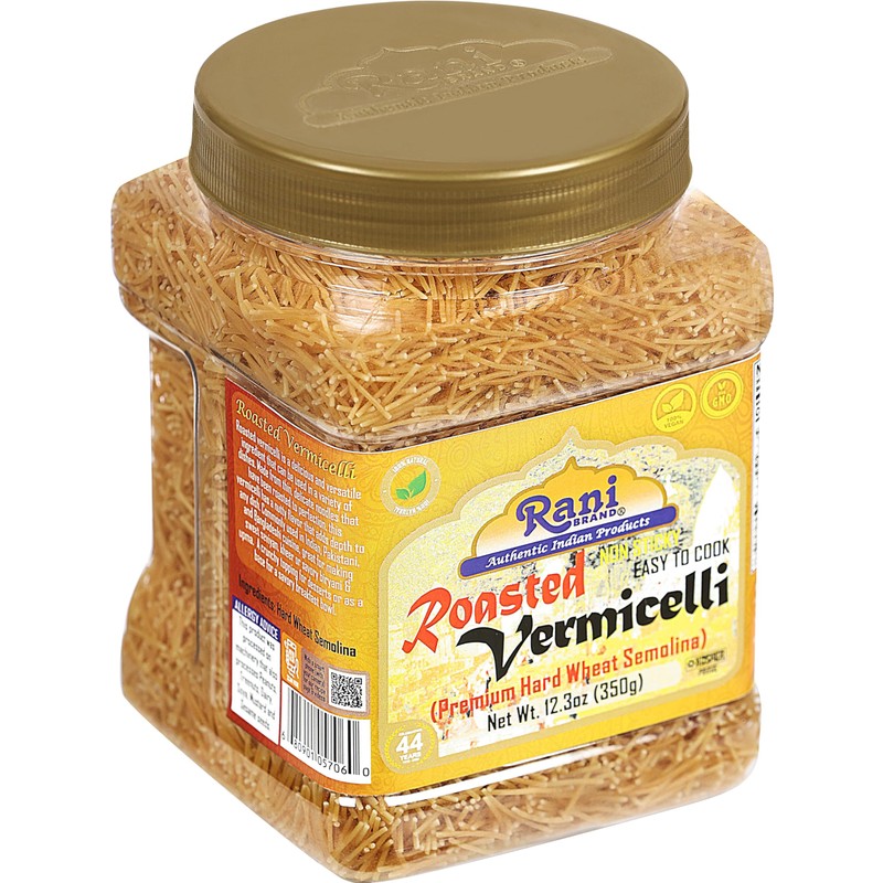 Rani Roasted Vermicelli (Roasted Wheat Noodles) 12.25oz (350g) PET Jar