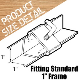 MorningRo 4 Pcs 1'' Bed Frame Rail Clamp Heavy Duty Zinc Plated Bed Frame Brackets for Connecting Metal Hardware Sections Together Ideal for Home, Hotel, and Commercial Use