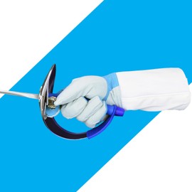 FEFOSAEP Fencing Gloves - Washable Anti-Skid Fencing Glove - Leather Fencing Gloves for Epee Foil and Sabre (10.5, Right)