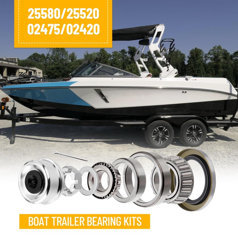 Racewill 4 Sets Trailer Hub Wheel Bearing Kit - Inner