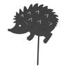 4Pcs Metal Hedgehog Decorative Garden Stakes Cute Animal Hollow Design