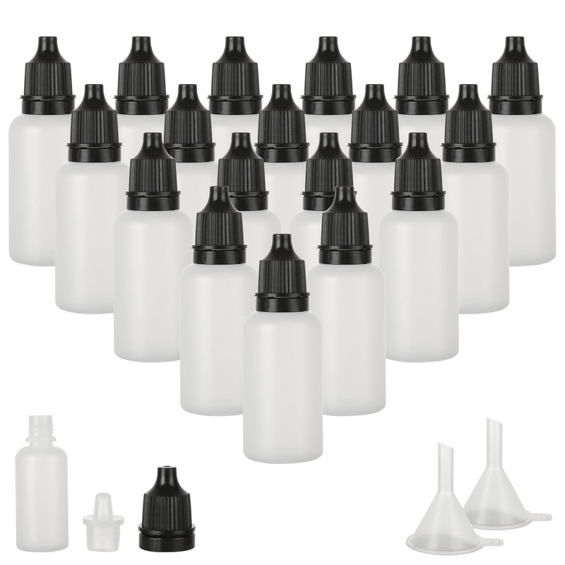 SENENQU 100 Pack 20ml Plastic Dropper Bottles, Translucent Squeeze Bottles