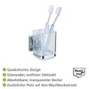 WENKO Vacuum-Loc® Zahnputzbecher mit Halterung Quadro, Zahnbürstenhalter ohne bohren für