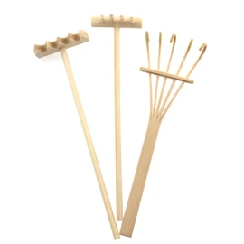 Caishun 3PCS Mini Zen Garden Rake Bamboo Sand Rake Tools Office Desktop Decoration Accessories Bamboo Made Sand Table Landscaping Karesansui Rakes