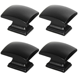 Sopicoz Metal Cabinet Knobs Black Kitchen Knobs Square Furniture Knobs Pull Handles for Drawer Dresser Pack of 10