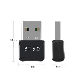 Bluetooth V5.0 Mini Dongle - Universal Wireless USB Adapter, 20M Range for Windows PC/Laptop, Stable Audio Connection, Durable ABS, Compatible with Multiple OS