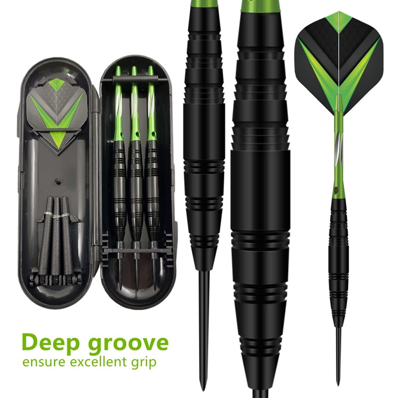 Aiqilai Darts Set 3 Pack,23g Professional Steel Tip Dart with