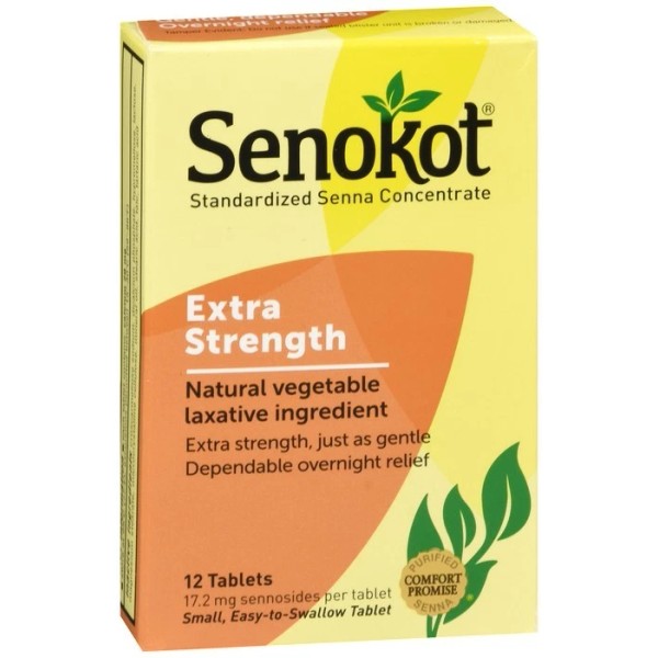 Senokot Laxative Tablets Extra Strength 12 EA