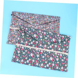 CAXUSD Cute Stationery Document Bag 4pcs A4 File Folders Classic Floral Pattern Office Aesthetic Random Style