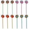 GetCoupon New Lollipop Shaped Neutral Pen, Rainbow Swirl Spinning Shaped Rollerball Pens, Black Gel Ink, Multicolor Candy Design