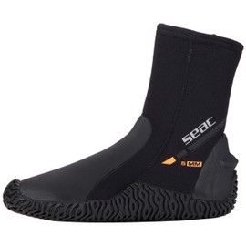 SEAC Basic HD 5mm Neoprene Scuba Boots with Side Zipper, X-Large, Black, XL: 10-11 (67905/XL)