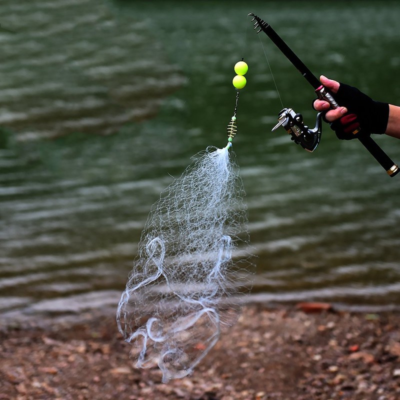 VORCOOL Replacement Net Fishing Cast Net Bait Trap Fishing Rod
