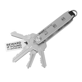 Keyport Pivot 2.0 - Premium Key Organizer Keychain with Key Ring for Auto Fob | Smart Key Chain for Men | Modern Car Key Holder + EDC Tools | Compact Minimalist Keycase | Aluminum (Silver)