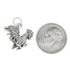 LGU Sterling Silver Oxidized 3D Gamecock Rooster Charm
