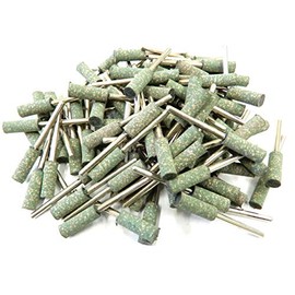 2623 PPLS Whetstone with 0.1 inch (3 mm) Shaft Router Bit Rubber Whetstone Polishing [Rubber Polishing/Cylindrical] Diameter 0.2 inch (6 mm), 100 Pieces