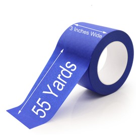 szwilnis 3 Inch Wide Masking Tape, Blue Painters Tape, General Purpose Tape for Home Wall Painting, Building, School Stationery, Labeling, Edge Finishing, 3 Inches x 55 Yards