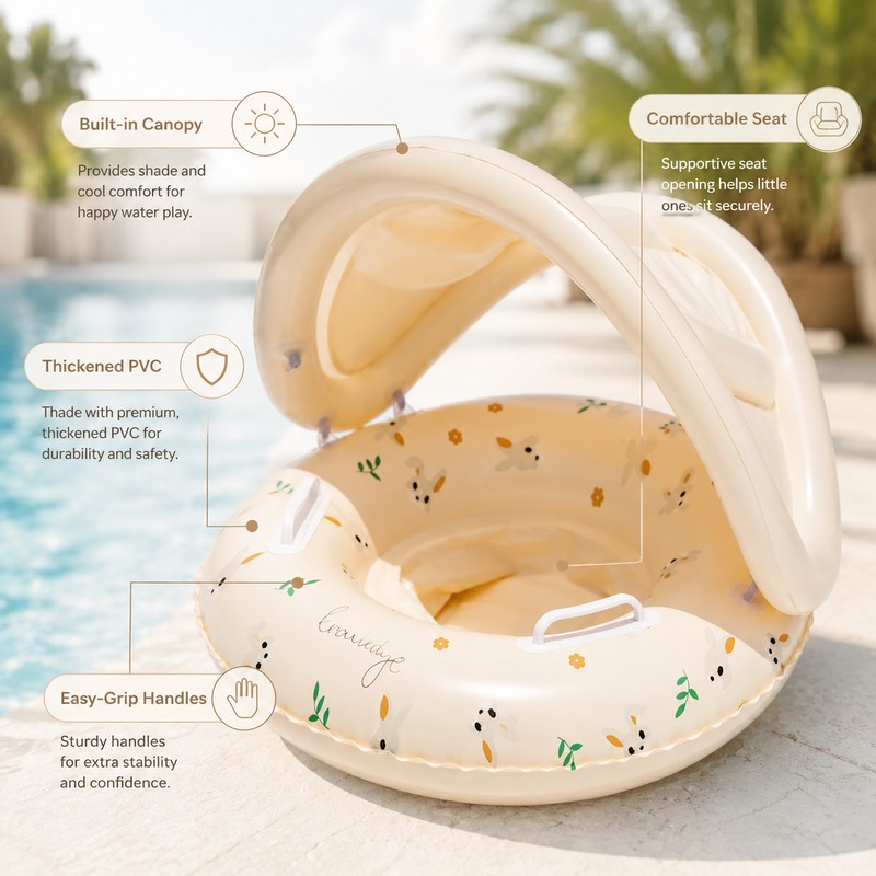 Kids Inflatable Pool Float for Summer Play – Bear &